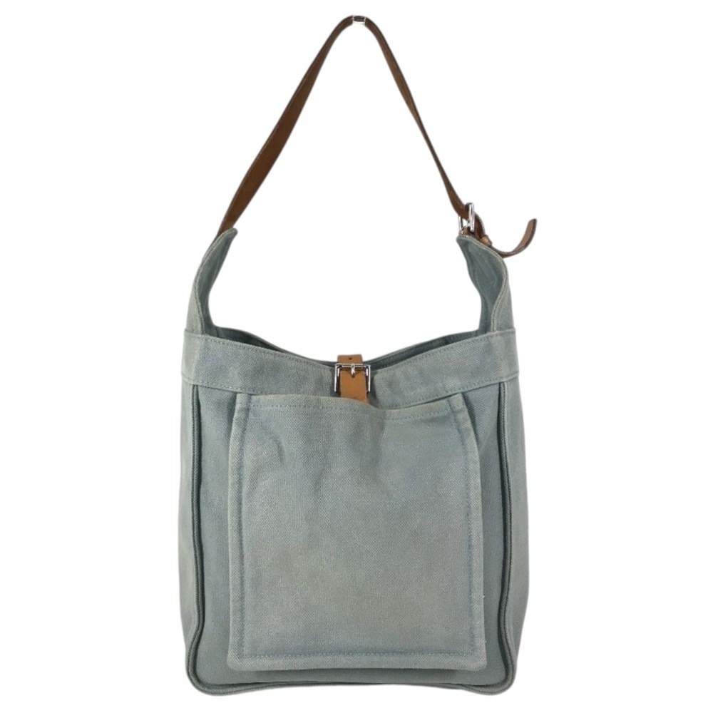 HERMES Marwari PM Shoulder Bag/Tote Bag, Canvas, Blue, for Men and Women